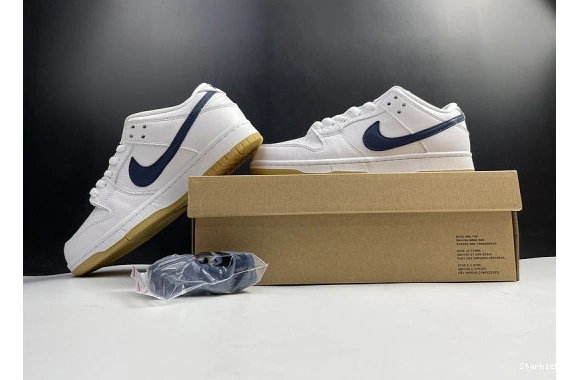 White Label Dunk Nike Orange Navy CZ2249-100 SB Low 0327